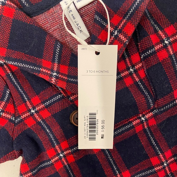 Janie & Jack Boys 3-6M Plaid Onsie - Picture 2 of 5